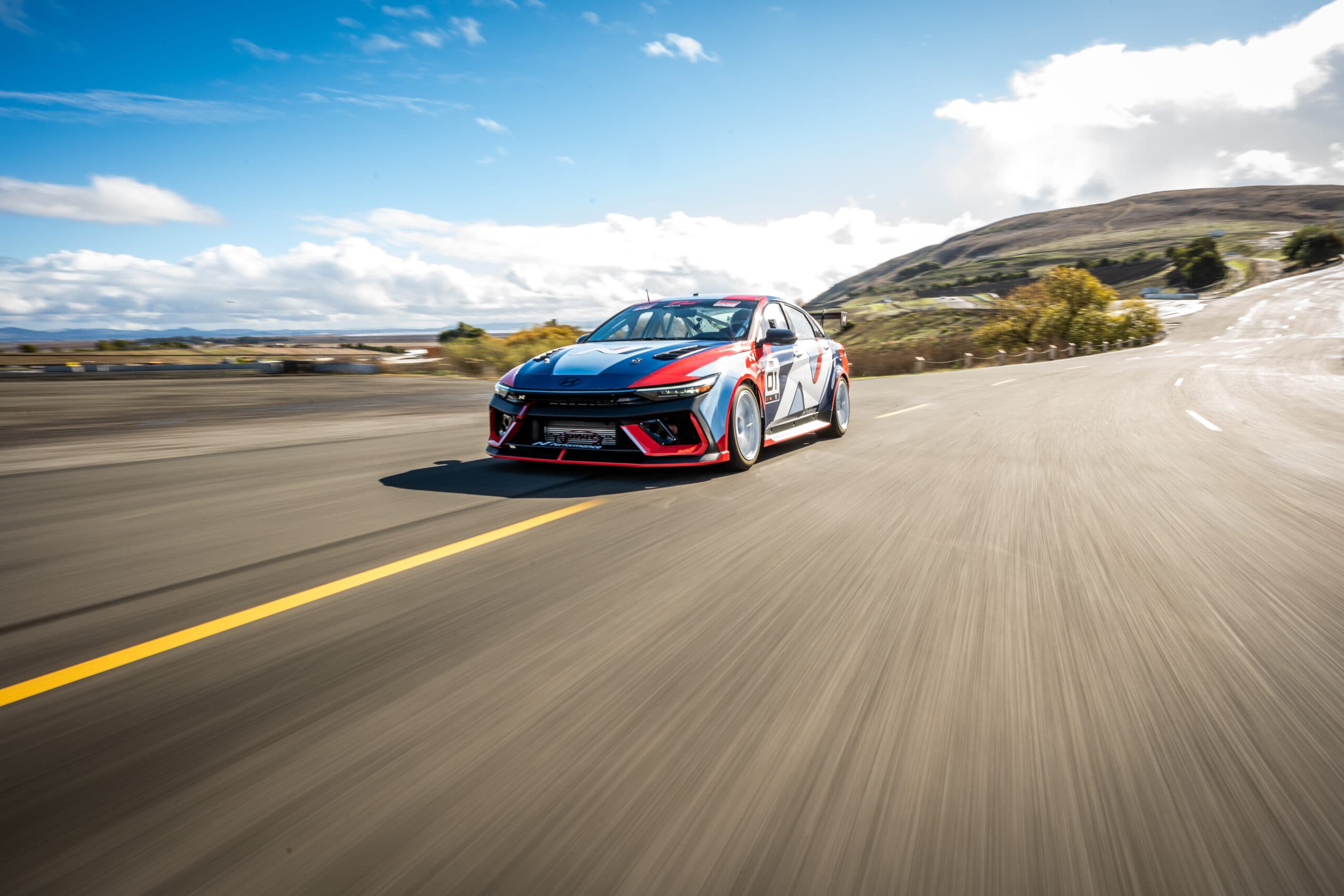 Hyundai Elantra N TCR at speed